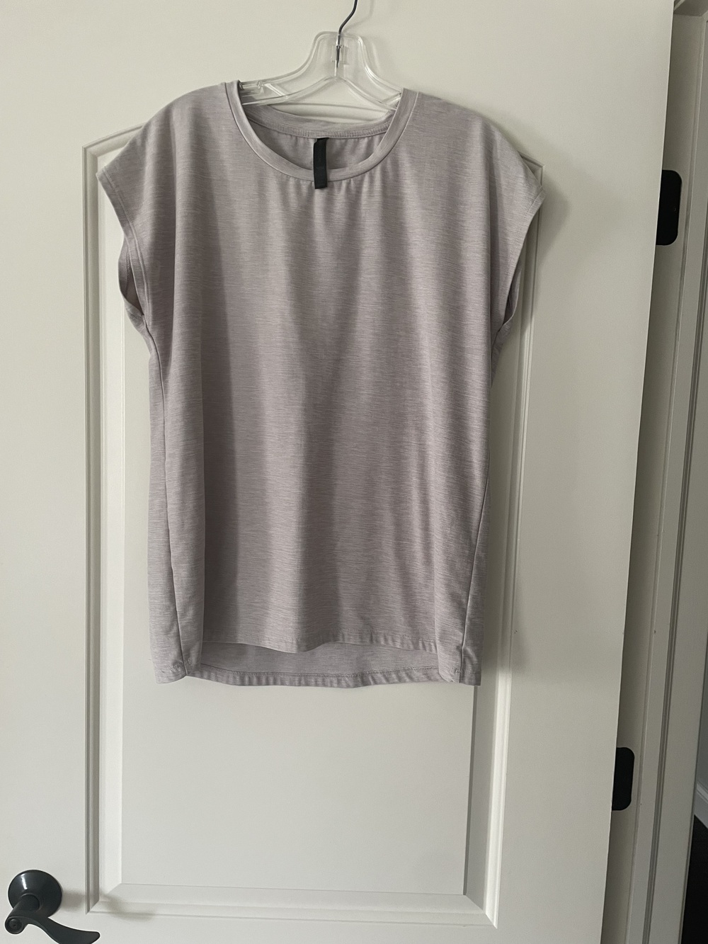 Womens pinkish-lavendar short sleeve medium top